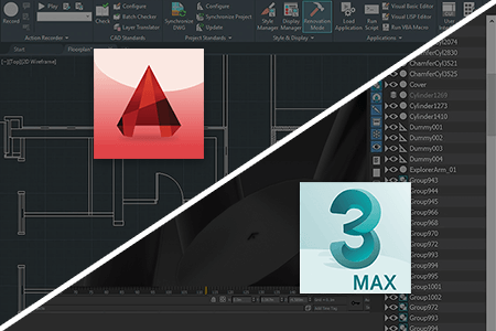 AutoCAD vs 3DS Max 