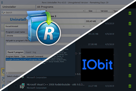 Revo Uninstaller vs IObit