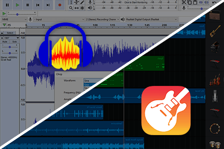 Audacity vs GarageBand 	