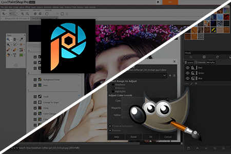 مقارنة بين برنامج PaintShop Pro و GIMP لانشاء و تعديل الصور