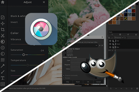 Pixlr vs GIMP