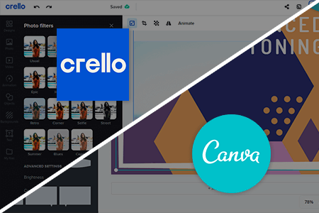 مقارنة بين Crello وبين Canva لانشاء و تحرير الرسومات اون لاين