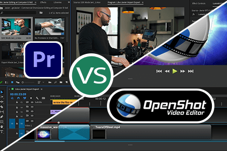 مقارنة  بين OpenShot مقابل Premiere