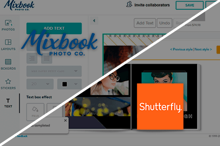 Mixbook vs Shutterfly