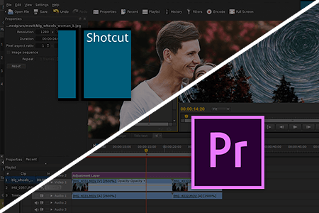 Shotcut contre Adobe Premiere