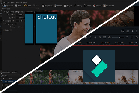 مقارنة بين برنامج Shotcut مقابل Filmora لـ تعديل مقاطع الفيديو