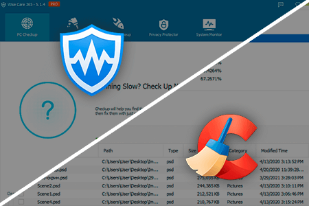 Wise Care 365 vs CCleaner