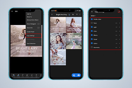 كيفية تثبيت الاعدادات المسبقة DNG لبرنامج لايت روم على الموبايل