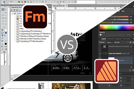Adobe FrameMaker vs Affinity Publisher