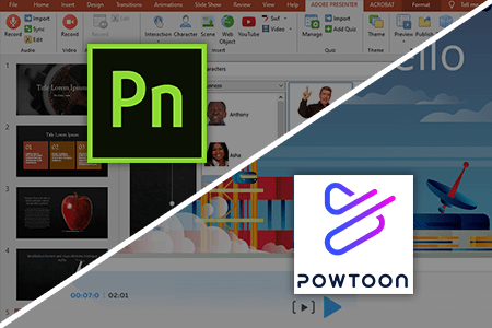Adobe Presenter vs Powtoon
