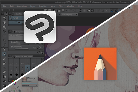 مقارنة  بين SketchBook مقابل Clip Studio Paint
