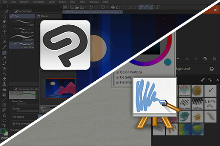 Clip Studio Paint vs MyPaint