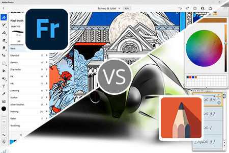 Adobe Fresco vs SketchBook