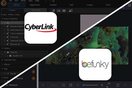 مقارنة بين برنامج PhotoDirector مقابل Befunky للتصميم و الرسم