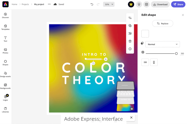 مقارنة بين برنامج Adobe Express مقابل Adobe XD لتصميم UI UX