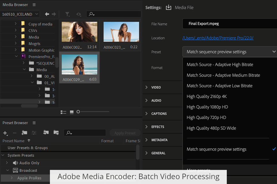 Adobe Media Encoder vs Premiere Pro What to Use in 2024
