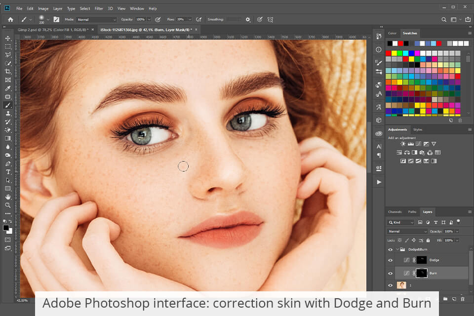 photoshop basic photo editing interface