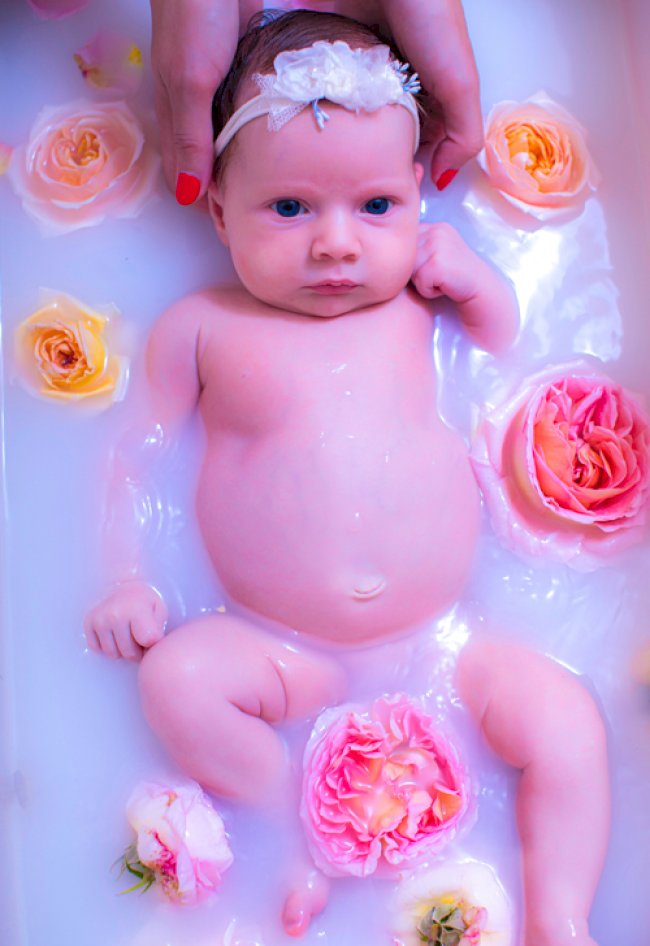 Milk Bath Baby Photoshoot Ideas for HeartWarming Photos