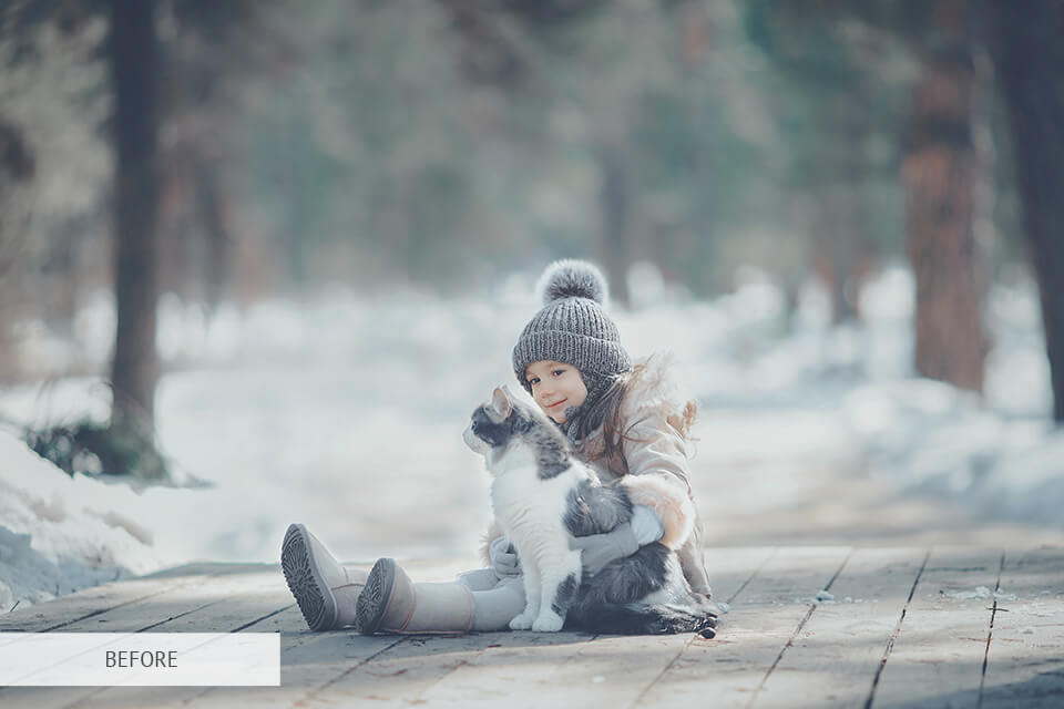 free photoshop action winter tale