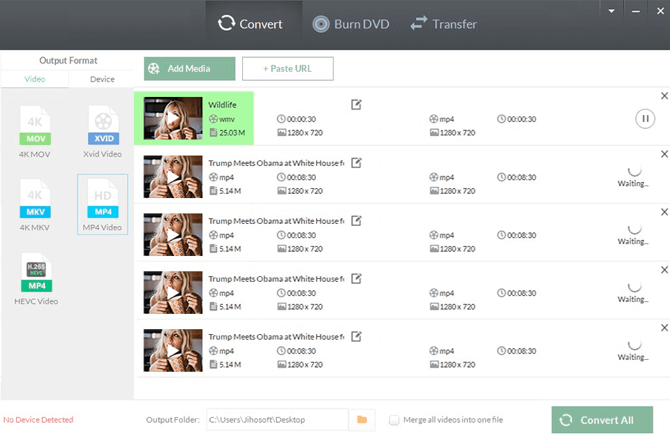 gihosoft interface de conversion vidéo gratuite