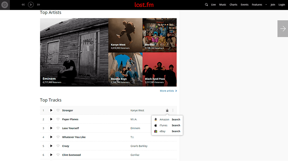 10 Best Free Music Downloaders In 2024   Last Fm Free Music Downloader Interface 1594825556 Wh960 