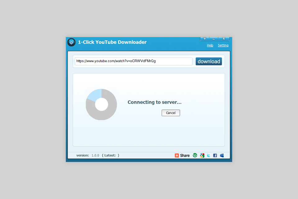 1-click youtube video download video downloader for firefox interface