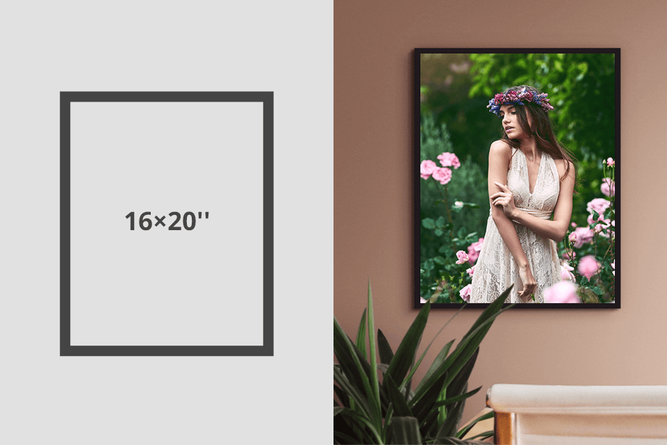 frame size for 16x20 photo