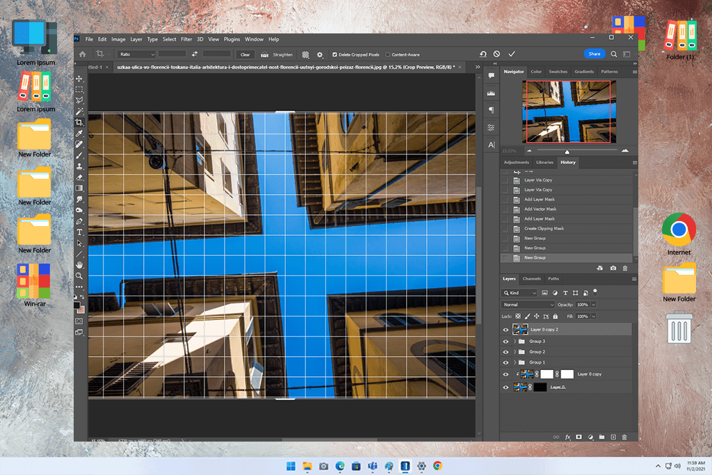 2 point perspective photography editing