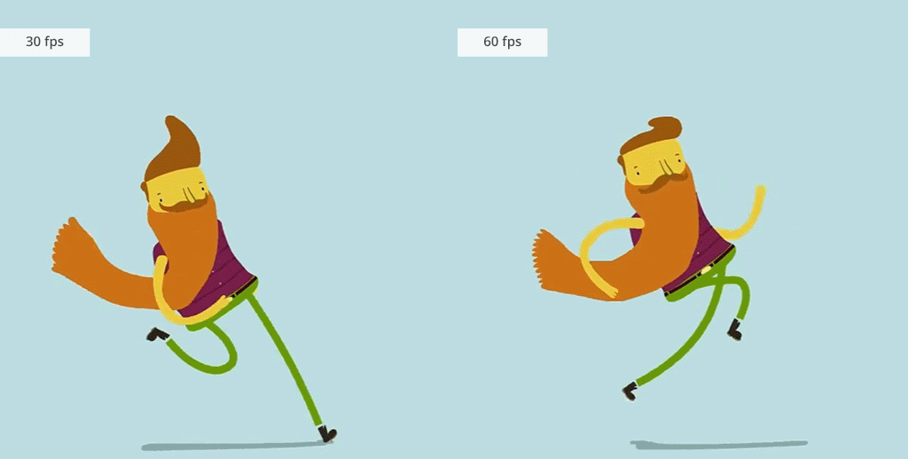 30 vs 60 fps animation
