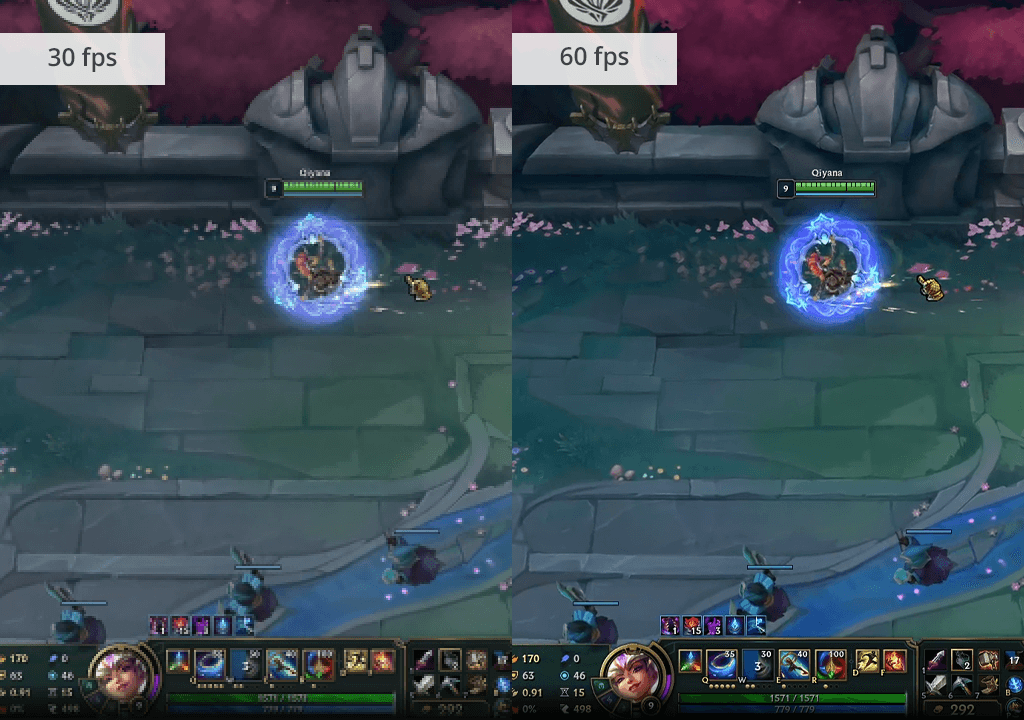30 vs 60 fps comparison