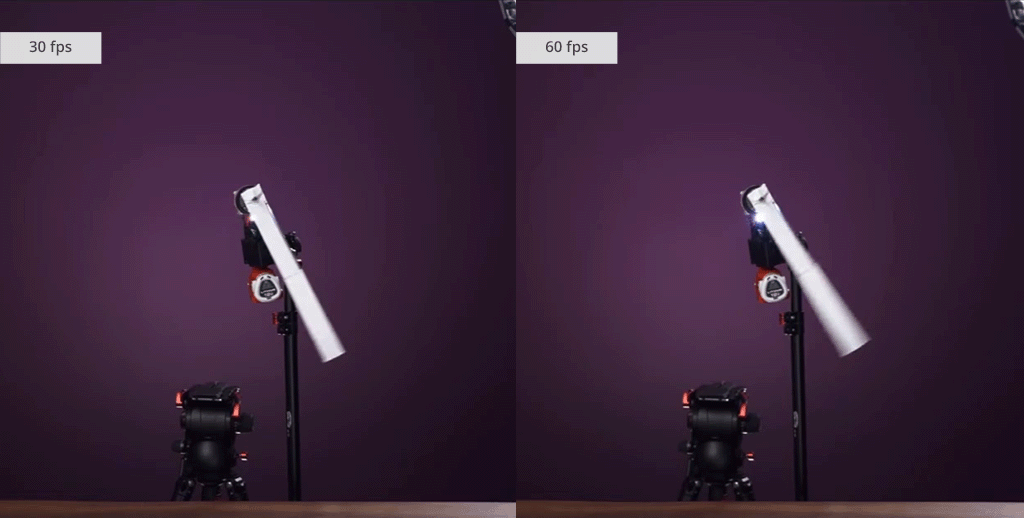 30 vs 60 fps motion blur