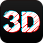 3d effect trippy app logo