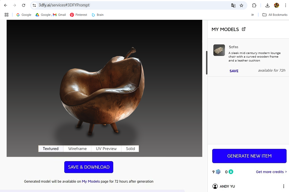 3dfy ai 3d model generator