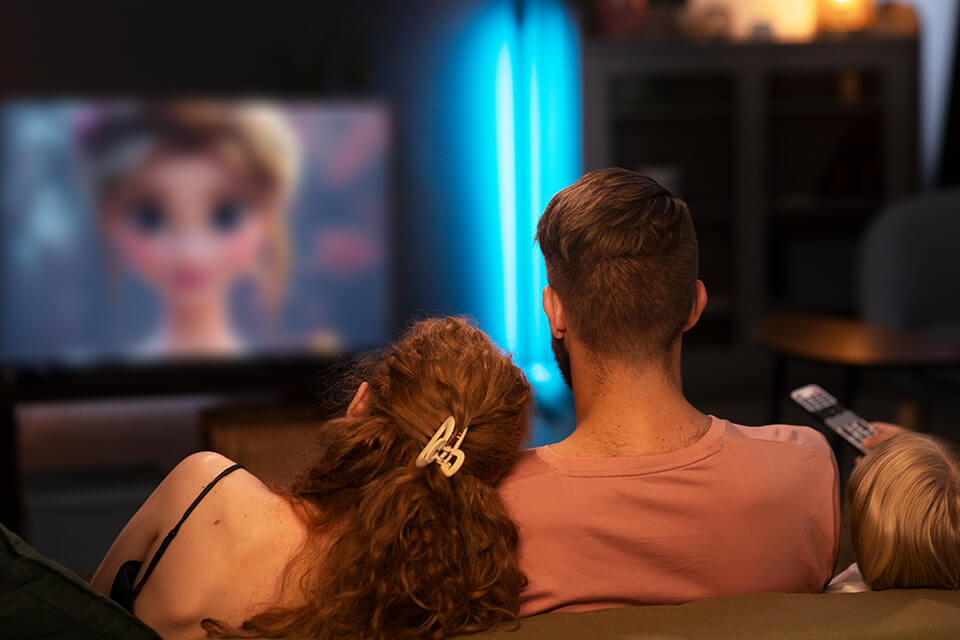 46 inch tv watching