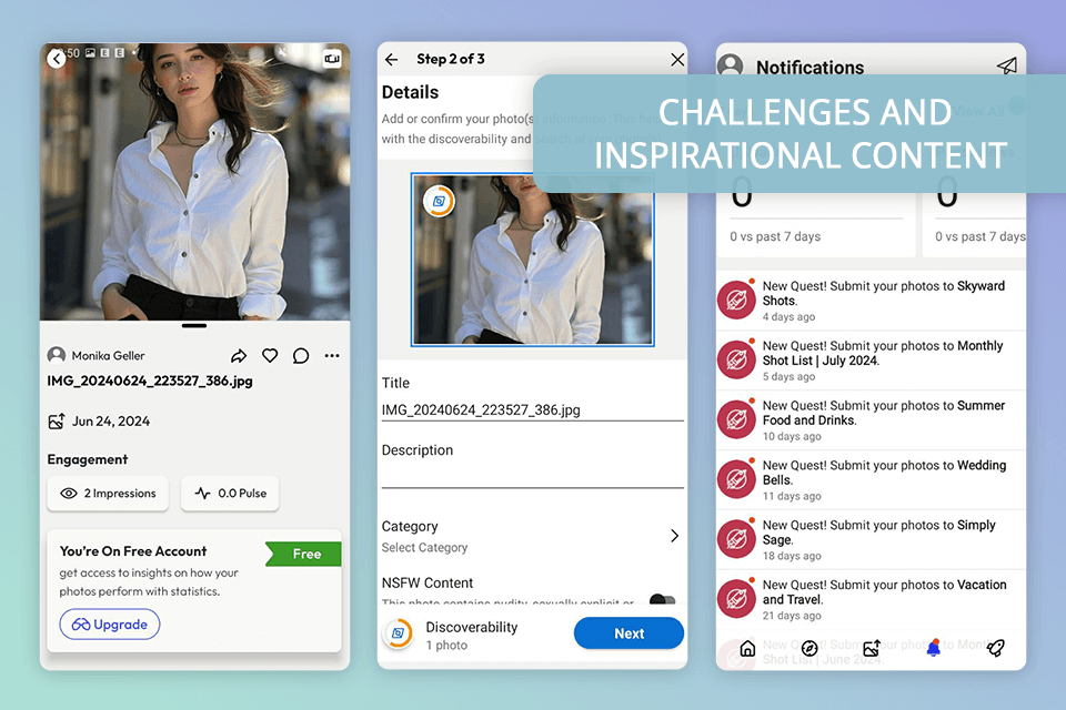 500px photo selling app