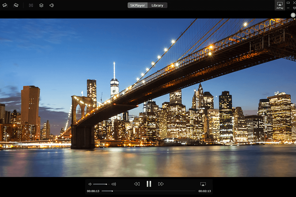 مشغلات الوسائط المتعددة 5kplayer لواجهة windows 7