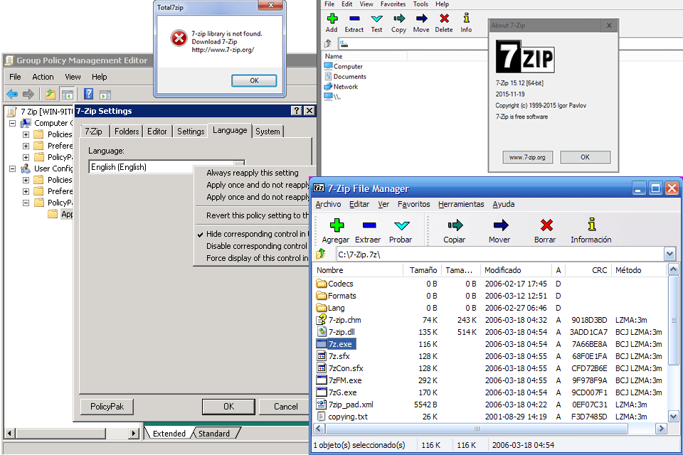 7zip Download Interface 