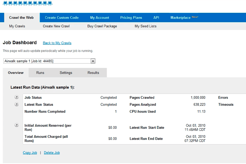 80legs инструмент для сканирования сайта интерфейс