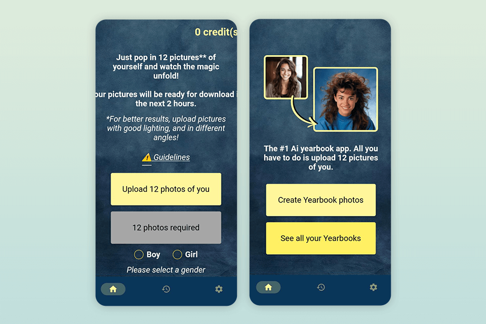 90s yearbook ai photos app
