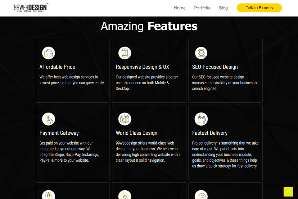99webdesign review features