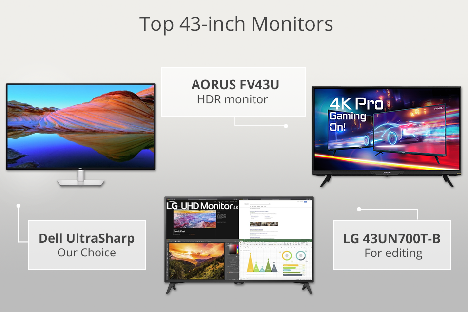 top 3 43-inch monitors