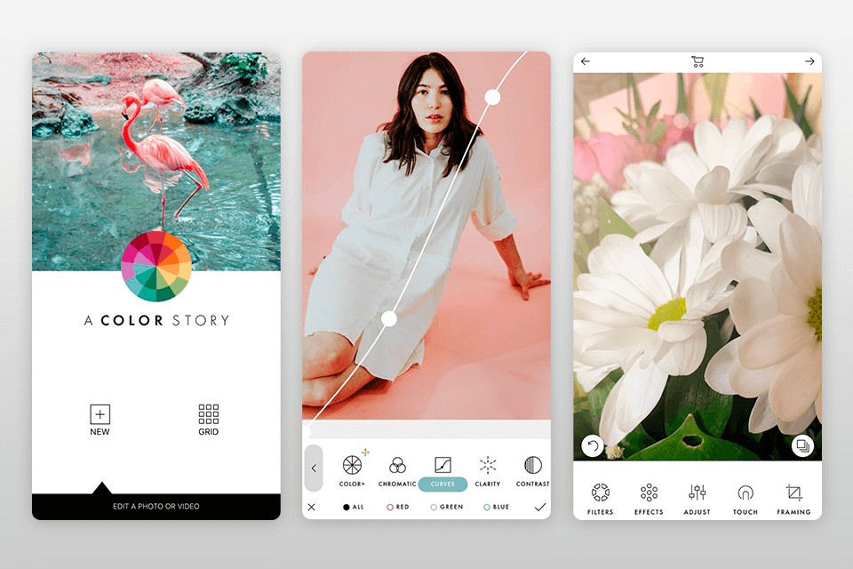 a color story video editors for instagram interface
