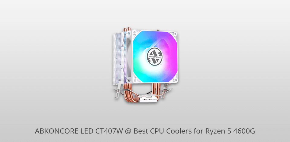 abkoncore led ct407w cpu coolers for ryzen 5 4600g