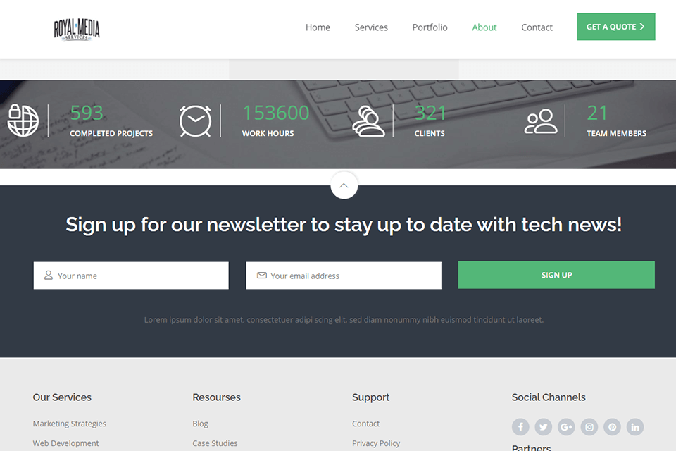 about royal media review