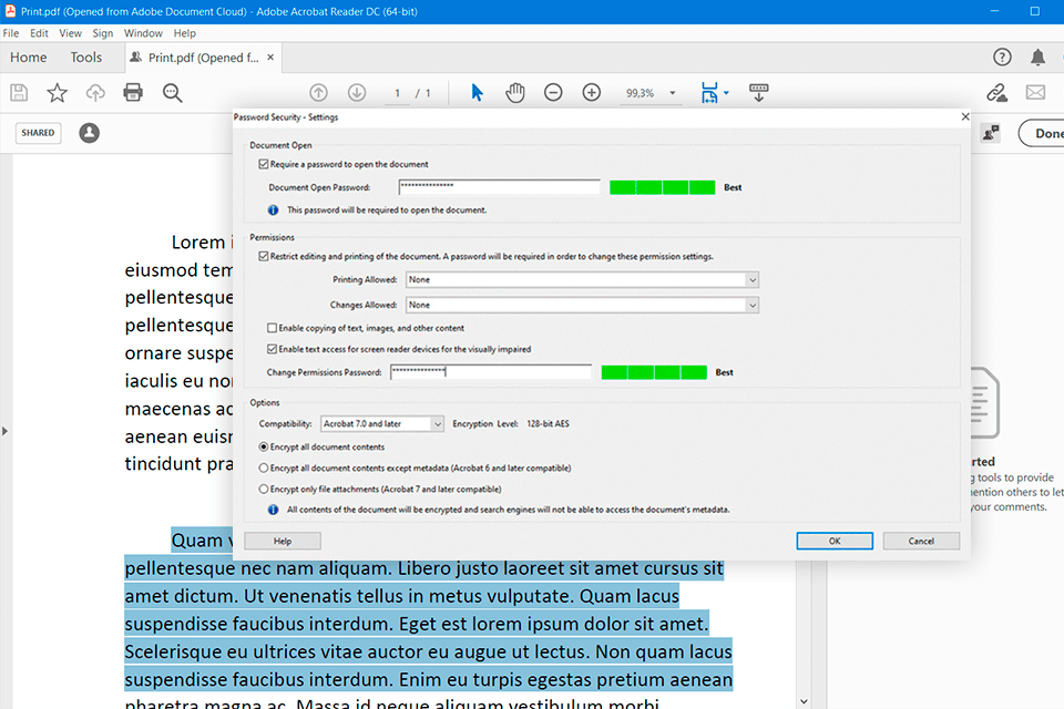 برنامج تشفير acrobat dc pdf