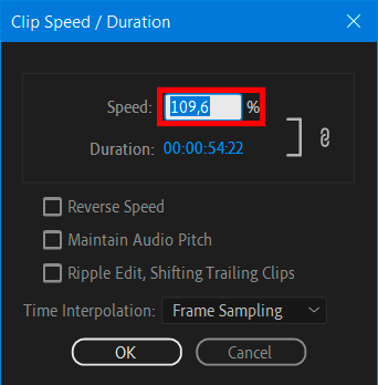 قم بتنشيط لوحة مدة السرعة للتلاعب بالوقت