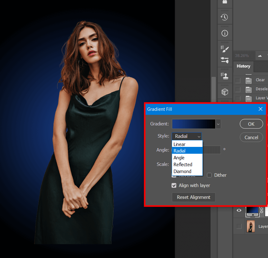 add a gradient to create paint dripping effect in photoshop