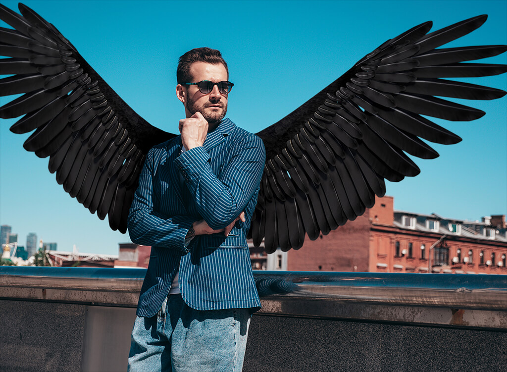 dodajte anđeoska krila fotografiji besplatno online