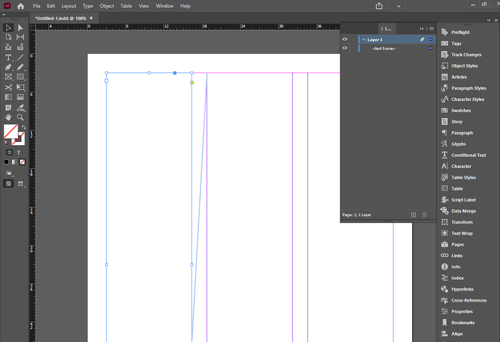 إضافة أعمدة في الرسم إينديزاين