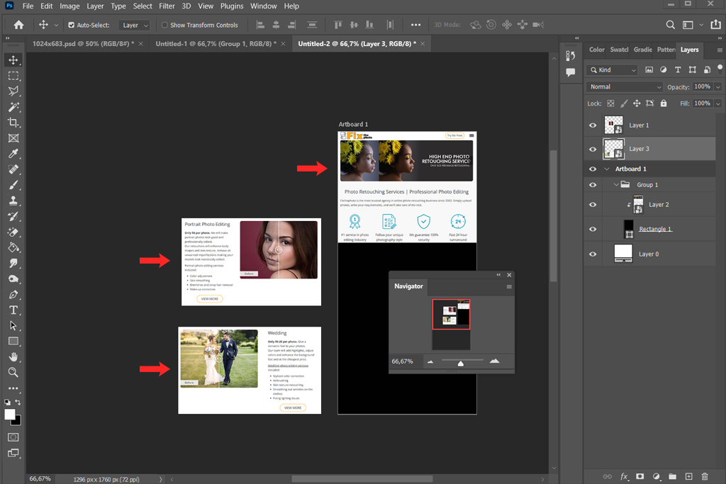 add design elements to artboard